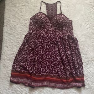 Boho Inspired Floral Print Dress